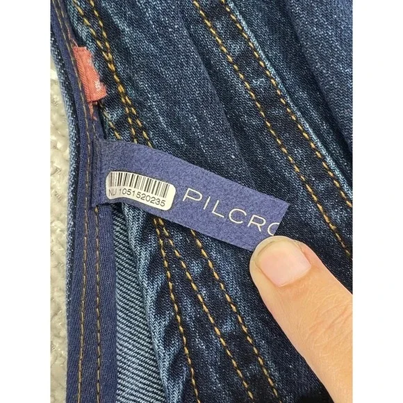 Pilcro Anthropologie Women's Denim Dress Sleeveless Button Front Belted V-Neck - Picture 12 of 14